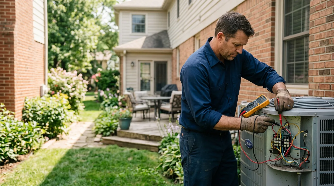 HVAC technician working near Lisle, IL